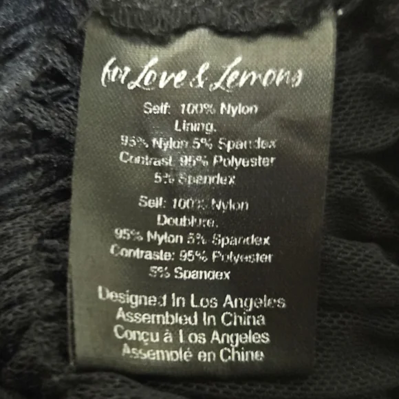 FOR LOVE & LEMONS | Sunshine Crop Top in Black ~ Size Small - Picture 6 of 6